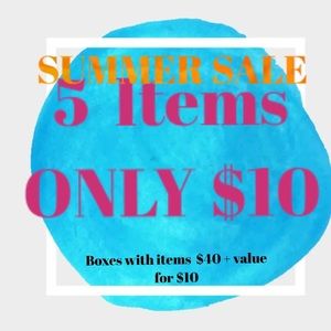 Summer Sale 5 items for $10 Tops, shorts and more